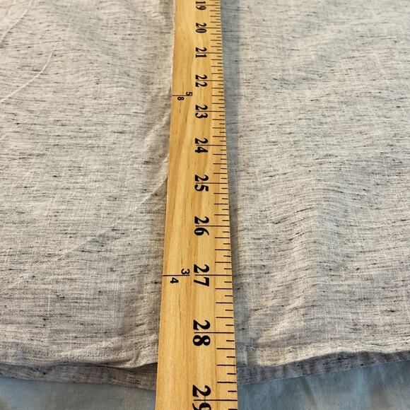 Denim & Flower Long Sleeve Heathered Gray Button Down Shirt Size Large - Picture 7 of 8